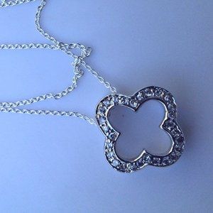sterling silver and cz Flower necklace
